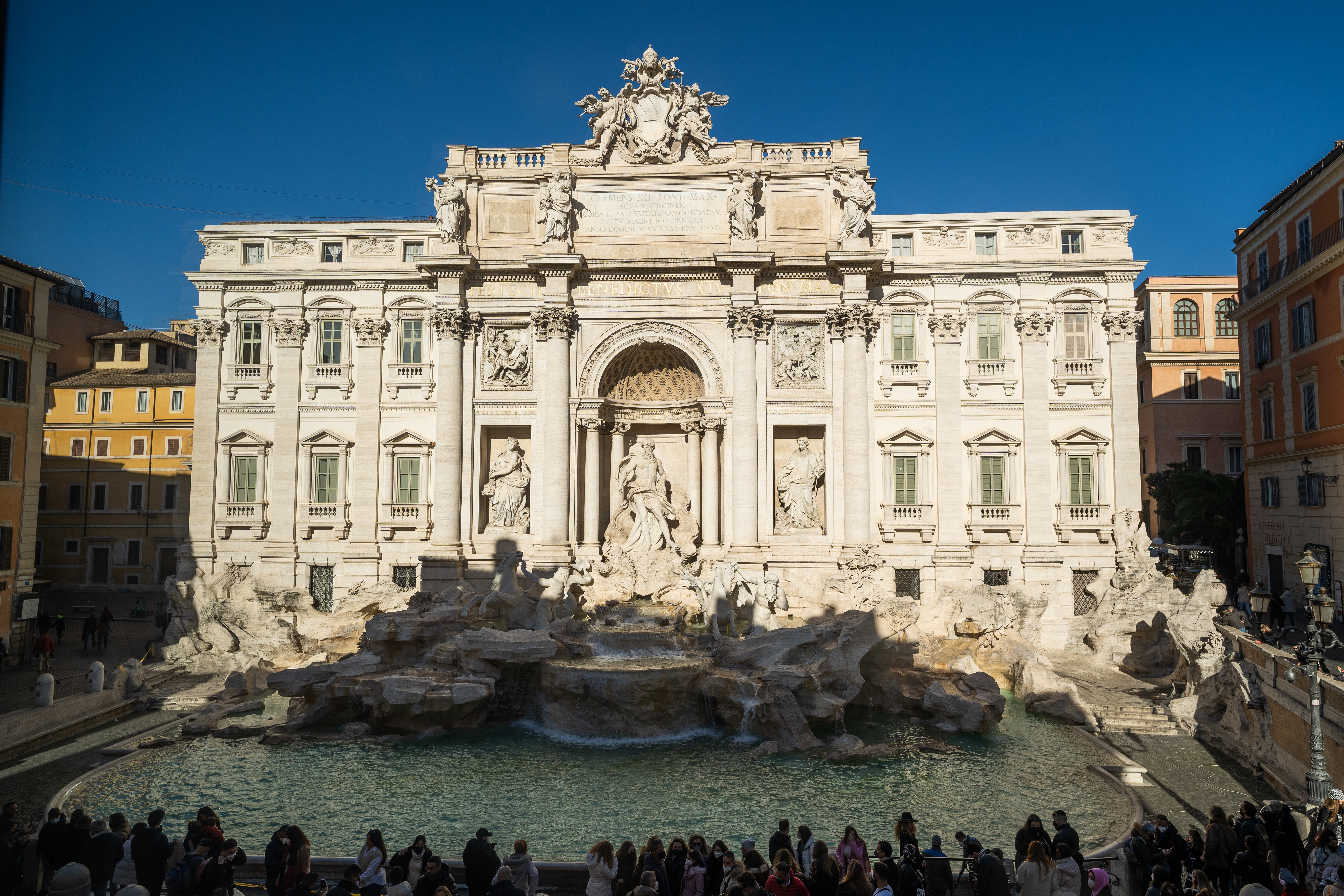 Tour a piedi di Piazza Navona, Pantheon e Trevi con tour guidato del sotterraneo del distretto di Trevi in inglese
